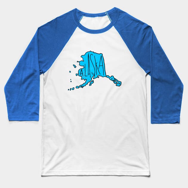 The State of Alaska Baseball T-Shirt by loudestkitten